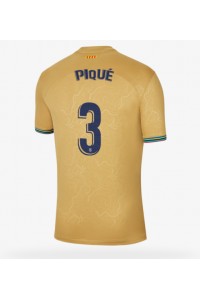 Barcelona Gerard Pique #3 Fotballdrakt Borte Klær 2022-23 Korte ermer
